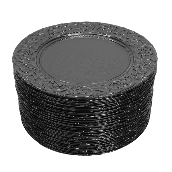 100-Piece Round Reusable Charger Plate Set