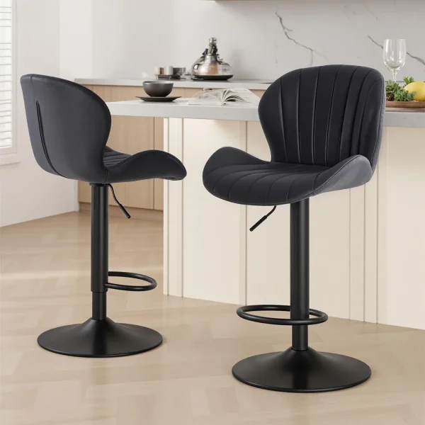 JHK Ergonomic 360° Swivel Dining Chairs Set of 2