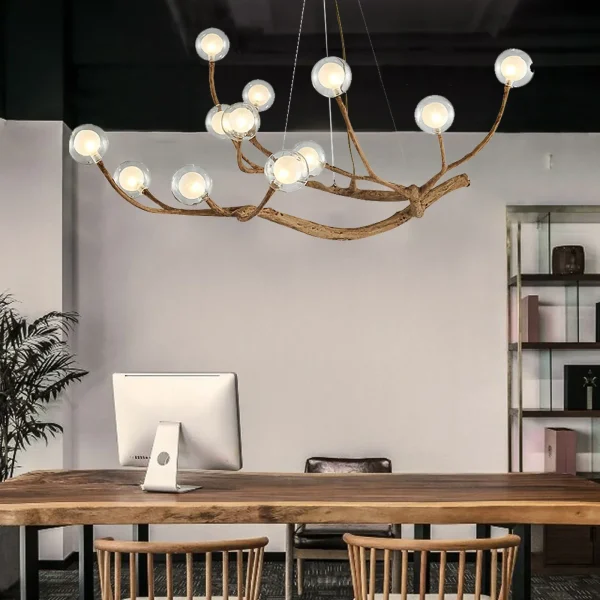 12-Light Modern Farmhouse Branch Chandelier