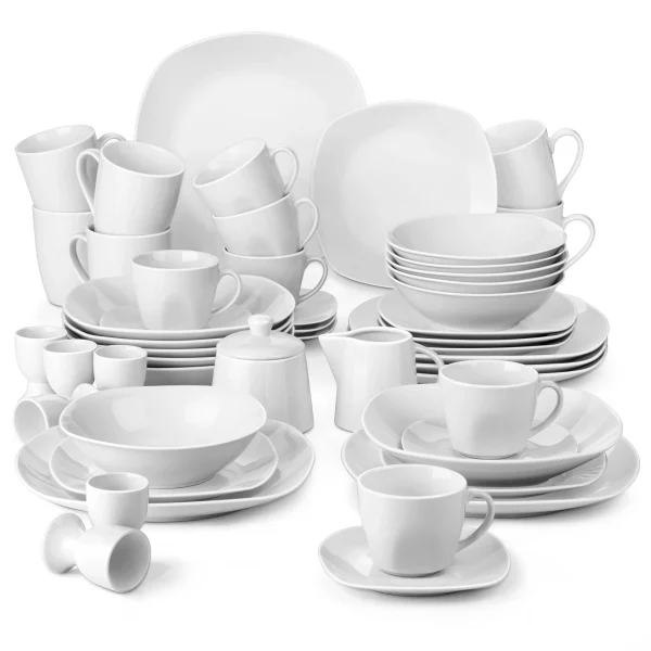 Elisa 50-Piece Tableware Dinner Set with 6 Cups