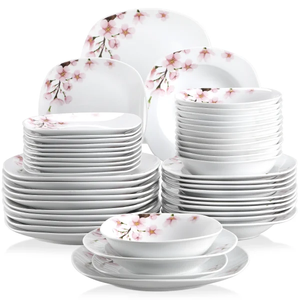 VEWEET ANNIE 24/48 PCS Porcelain Ceramic Tableware