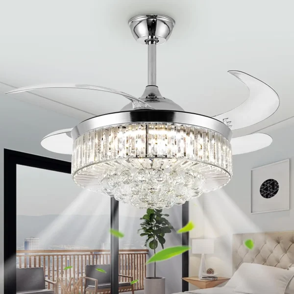 42" Crystal Ceiling Fan