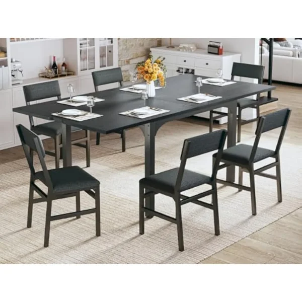 7-Piece Dining Table Set for 4-6