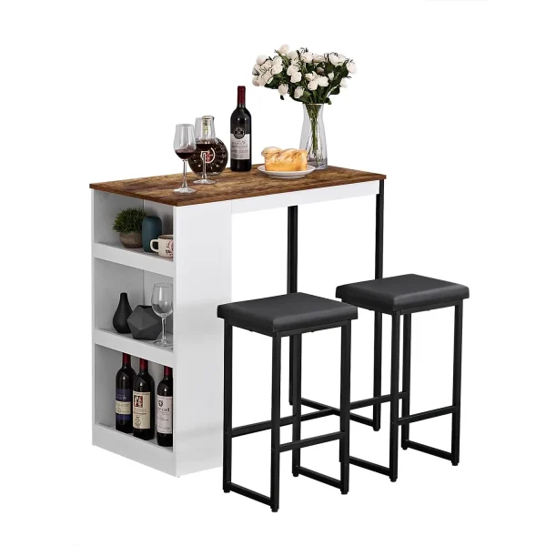 3 Piece Dining Table Set Counter Height